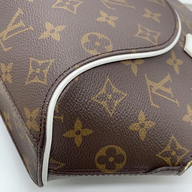 LOUIS VUITTON ELLIPSE棕色塗層帆布老花河蚌包,芯片款-10