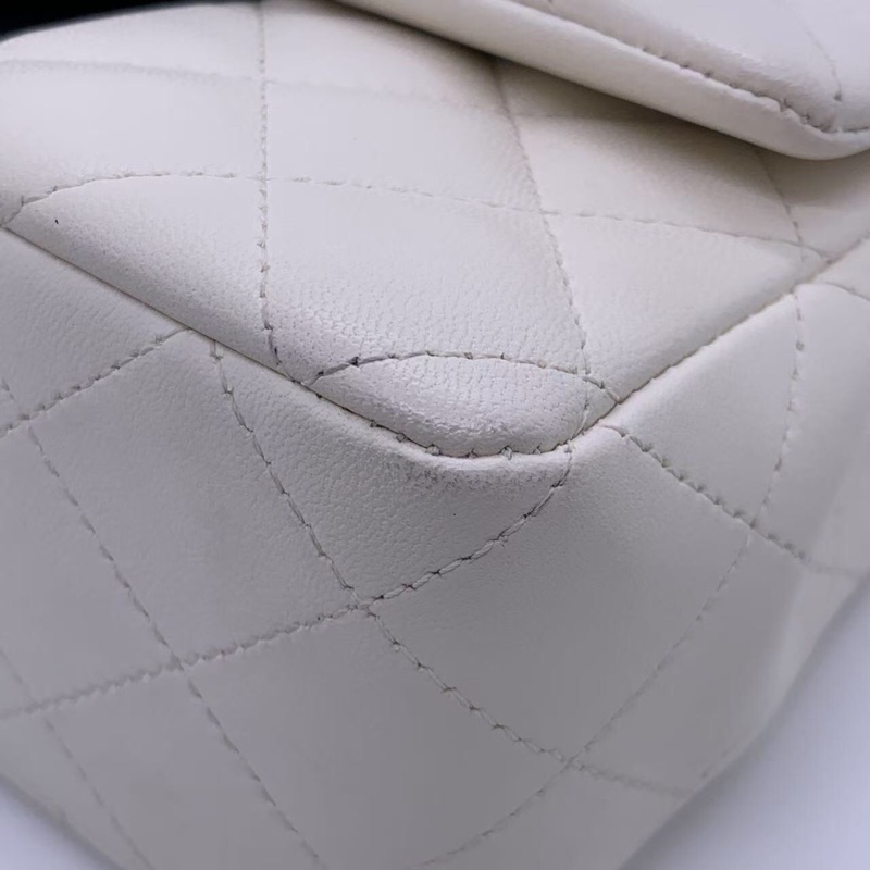 22p Chanel香奈儿大mini黑白熊猫女包链条包芯片款-9