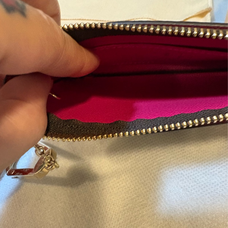 Lv 15公分一字零錢包 鑰匙包 (可放紙鈔)-3