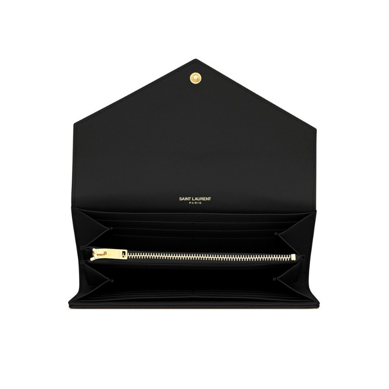 Saint Laurent Monogram Long Wallet Black - 372264-BOW01-1000 (新款白色盒)-3