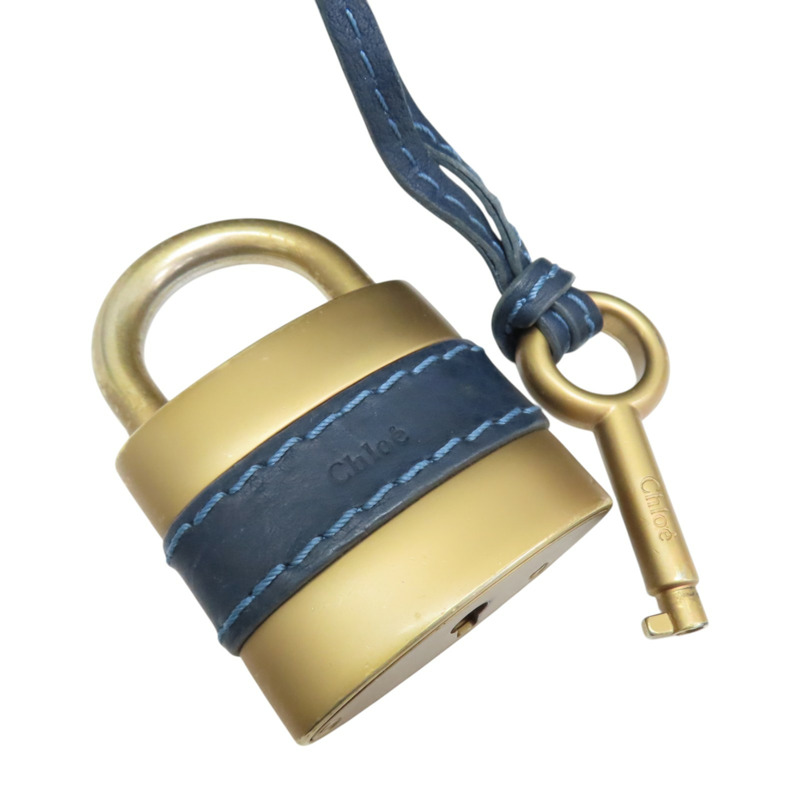 藍色 牛皮 Paddington 鎖頭包 手提包【Chloe 克羅伊】 7ESA02-4