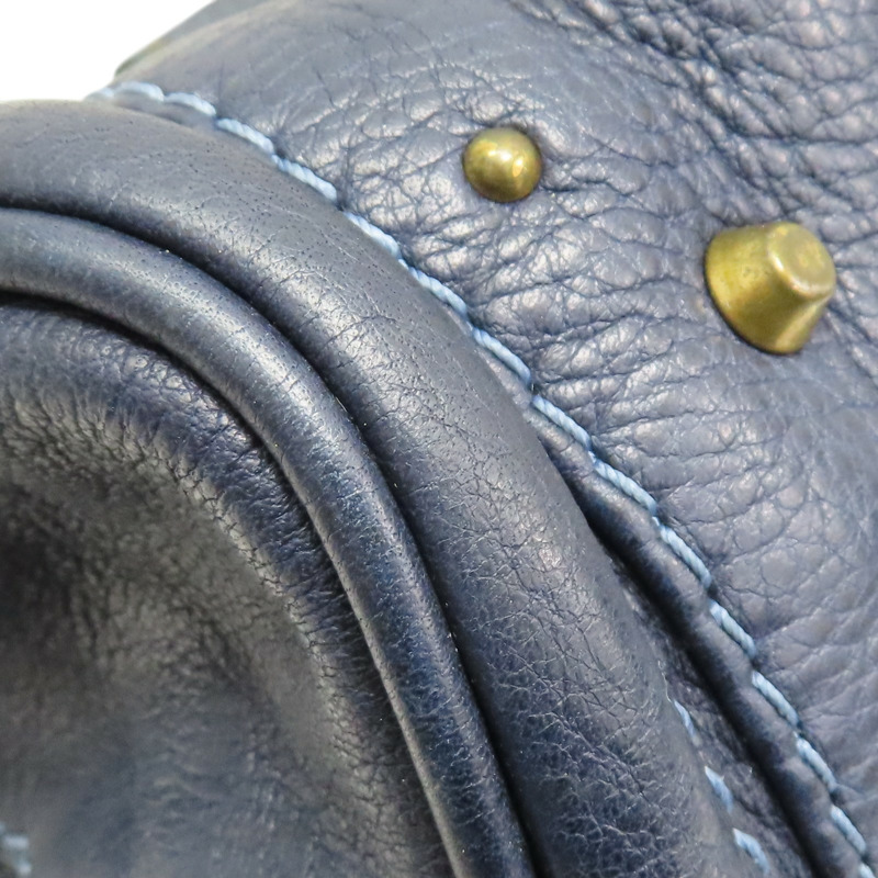 藍色 牛皮 Paddington 鎖頭包 手提包【Chloe 克羅伊】 7ESA02-7