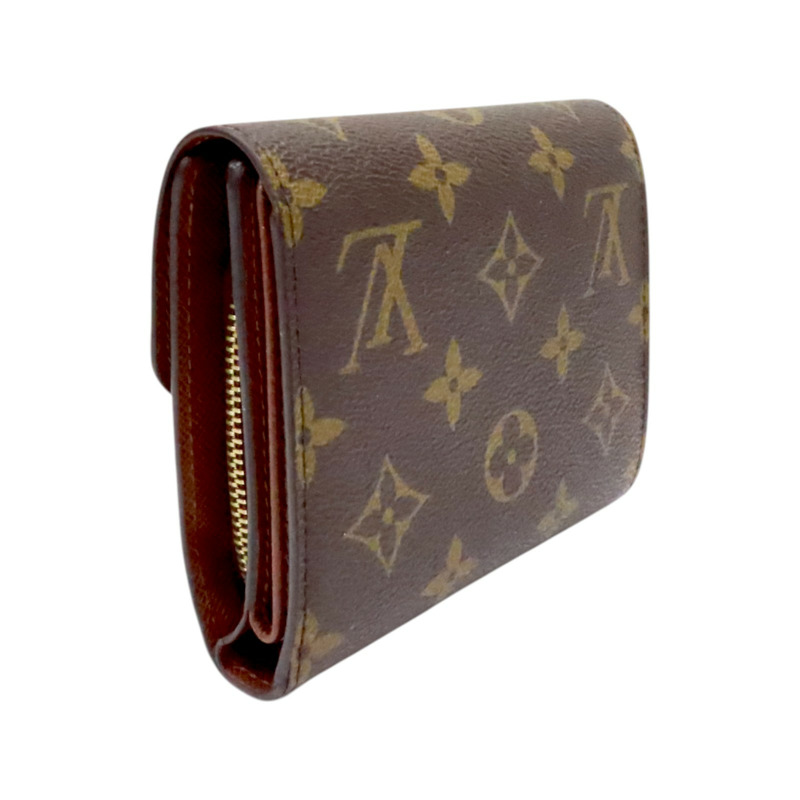 棕色 原花 PVC塗層帆布 曼哈頓 金屬釦 中夾【LOUIS VUITTON LV 路易威登】 M60211-1