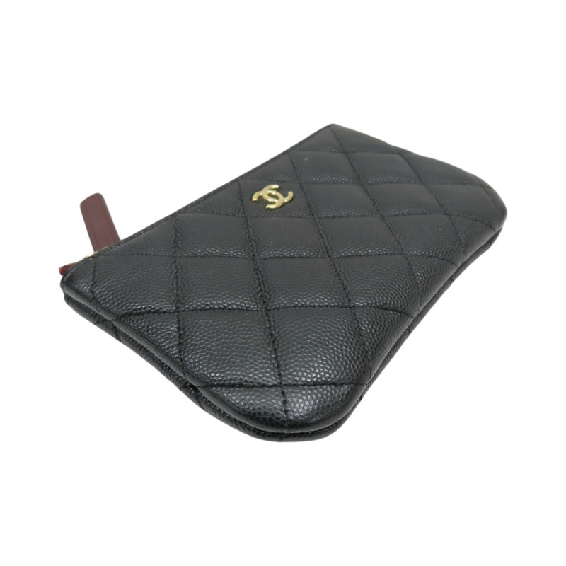 黑色 荔枝紋 牛皮 零錢包 A82365【CHANEL 香奈兒】 A82365-2