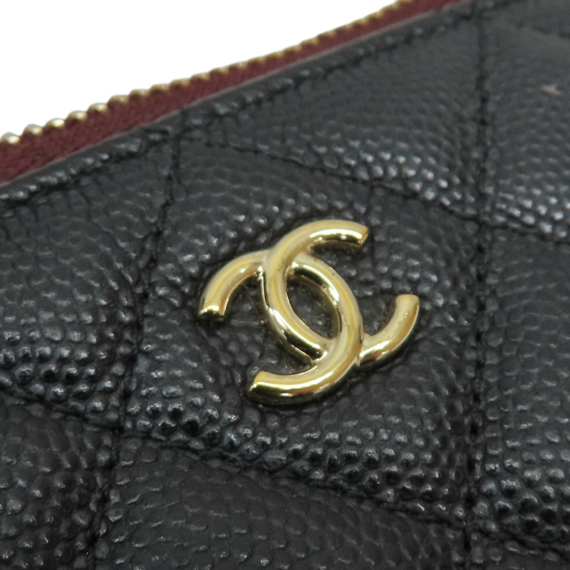 黑色 荔枝紋 牛皮 零錢包 A82365【CHANEL 香奈兒】 A82365-7