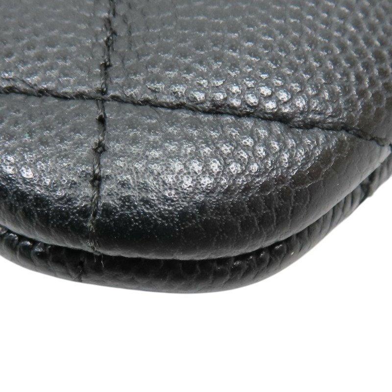 黑色 荔枝紋 牛皮 零錢包 A82365【CHANEL 香奈兒】 A82365-8