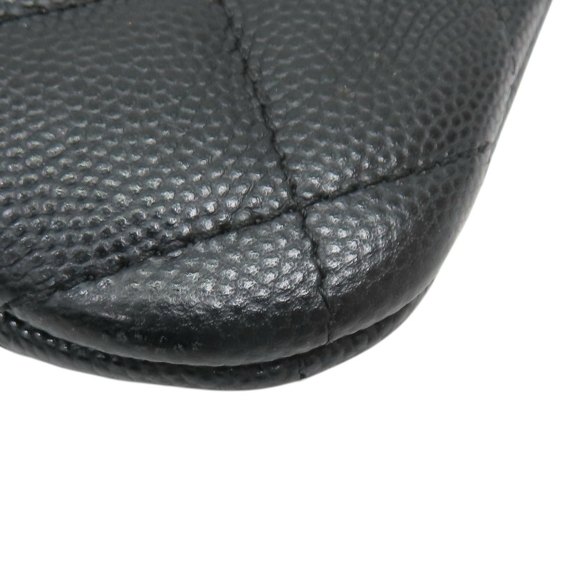 黑色 荔枝紋 牛皮 零錢包 A82365【CHANEL 香奈兒】 A82365-9