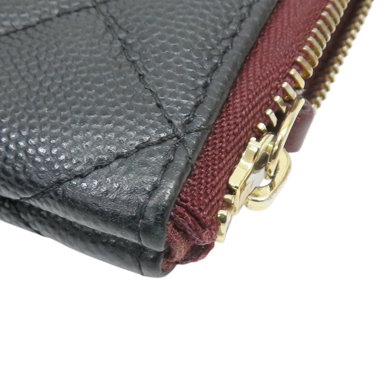 黑色 荔枝紋 牛皮 零錢包 A82365【CHANEL 香奈兒】 A82365-10