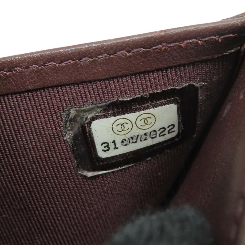 黑色 荔枝紋 牛皮 金扣 三折短夾【CHANEL 香奈兒】 A82288-9