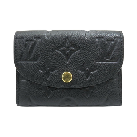 黑色 原花 牛皮壓紋 零錢包【LOUIS VUITTON LV 路易威登】 M81455