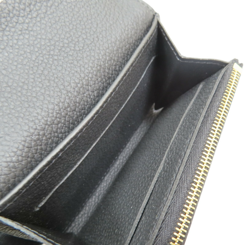 黑色 原花 牛皮壓紋 零錢包【LOUIS VUITTON LV 路易威登】 M81455-4