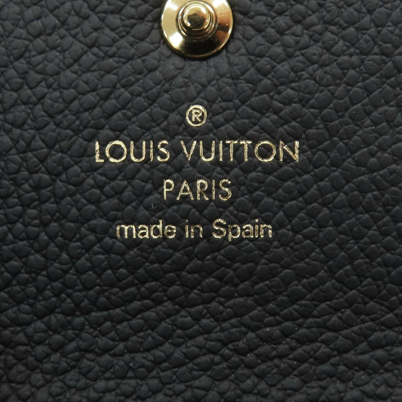 黑色 原花 牛皮壓紋 零錢包【LOUIS VUITTON LV 路易威登】 M81455-7