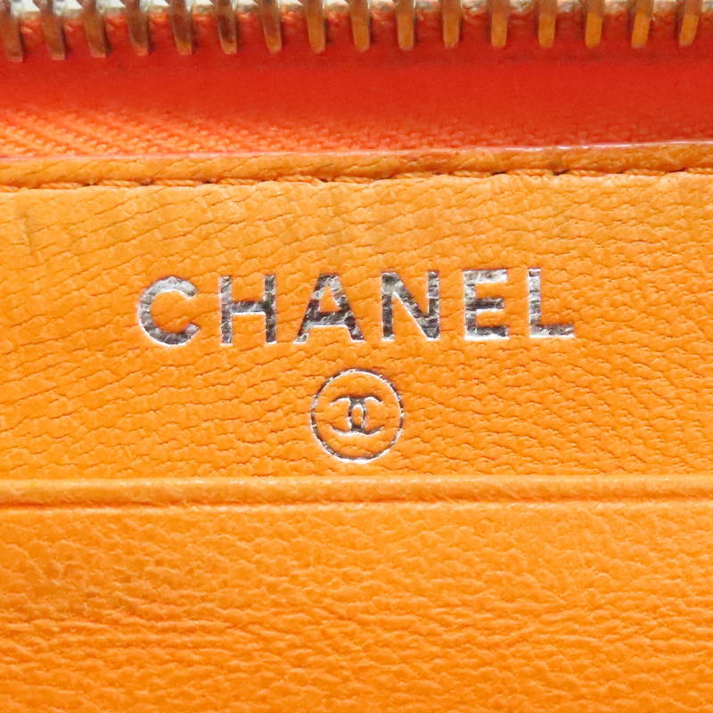 綠色 羊皮 零錢包 銀釦【CHANEL 香奈兒】-3