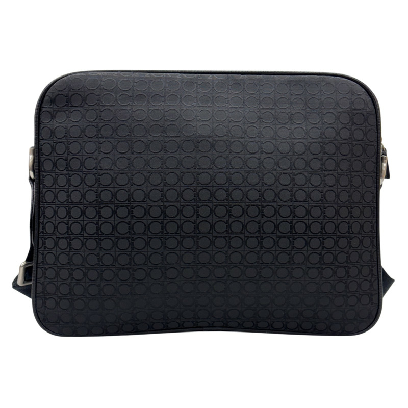 黑色 帆布 肩背包 銀和 【Salvatore Ferragamo 費拉格慕】-2