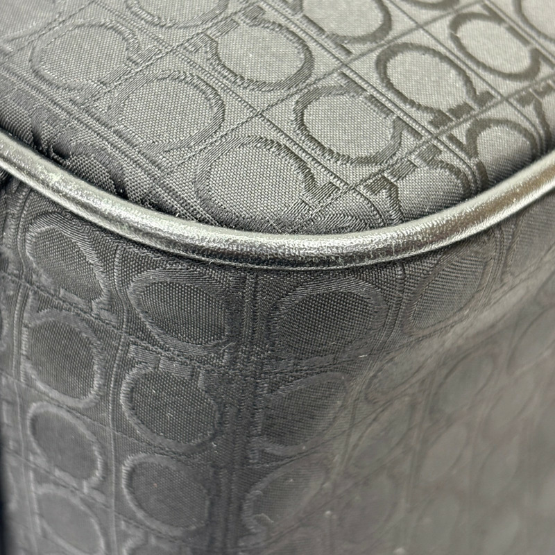 黑色 帆布 肩背包 銀和 【Salvatore Ferragamo 費拉格慕】-10