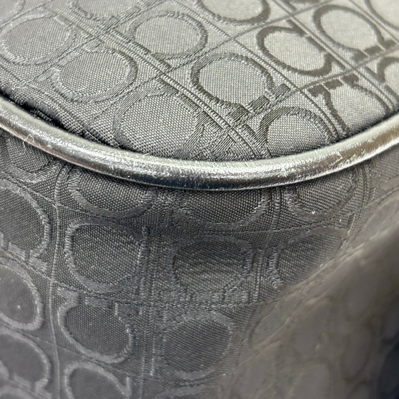 黑色 帆布 肩背包 銀和 【Salvatore Ferragamo 費拉格慕】-12