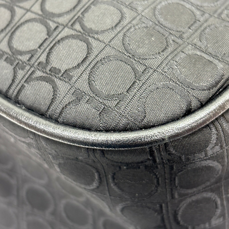 黑色 帆布 肩背包 銀和 【Salvatore Ferragamo 費拉格慕】-13