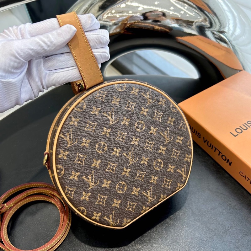 LV路易威登 Petite Boite Chapeau 老花圆饼-3