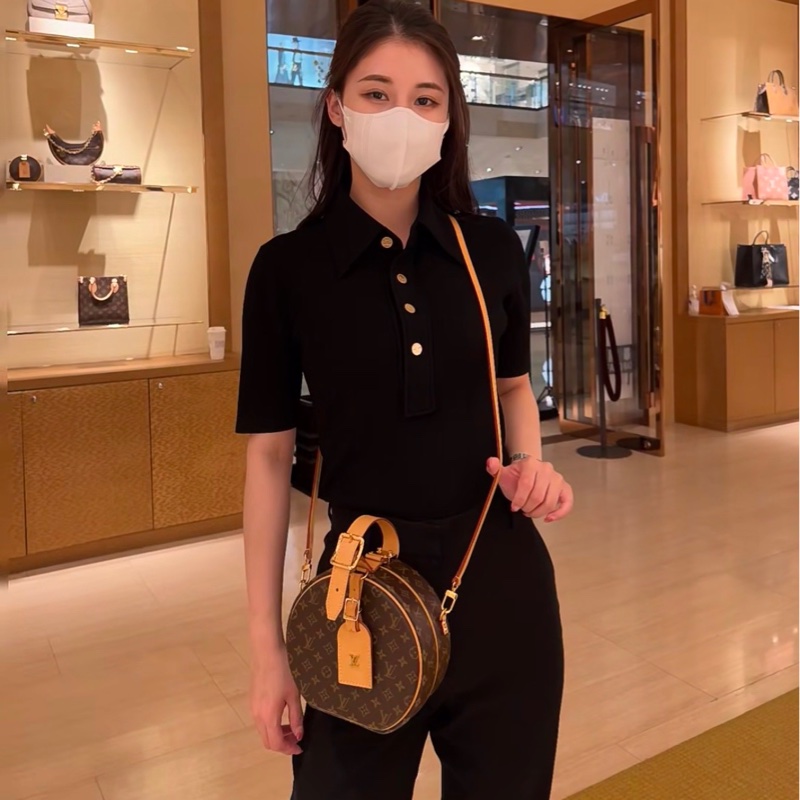 LV路易威登 Petite Boite Chapeau 老花圆饼-5