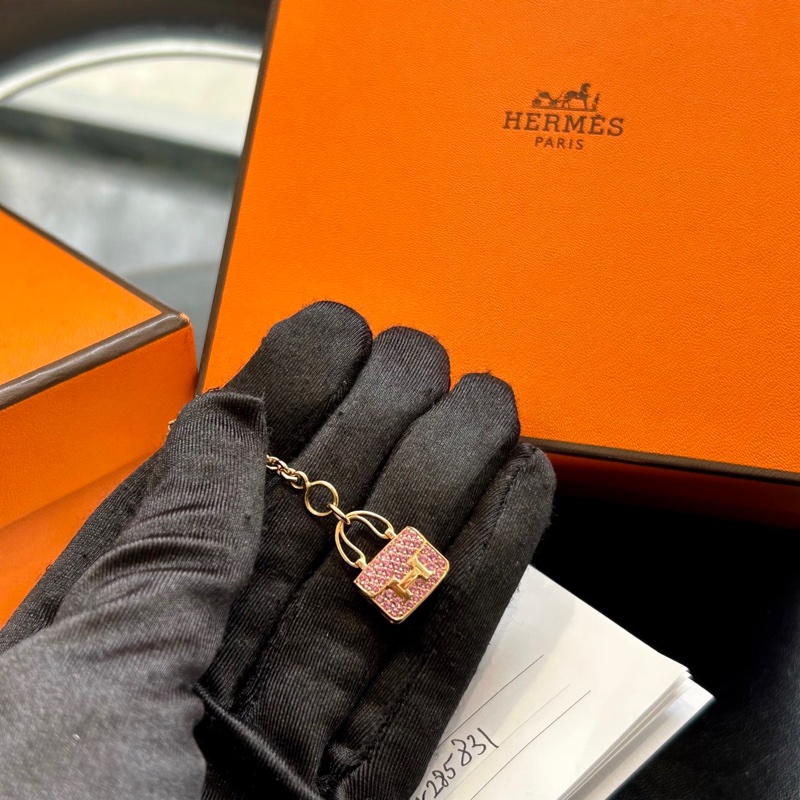 Hermes爱马仕Constance 新款满钻 粉色康康手链-1