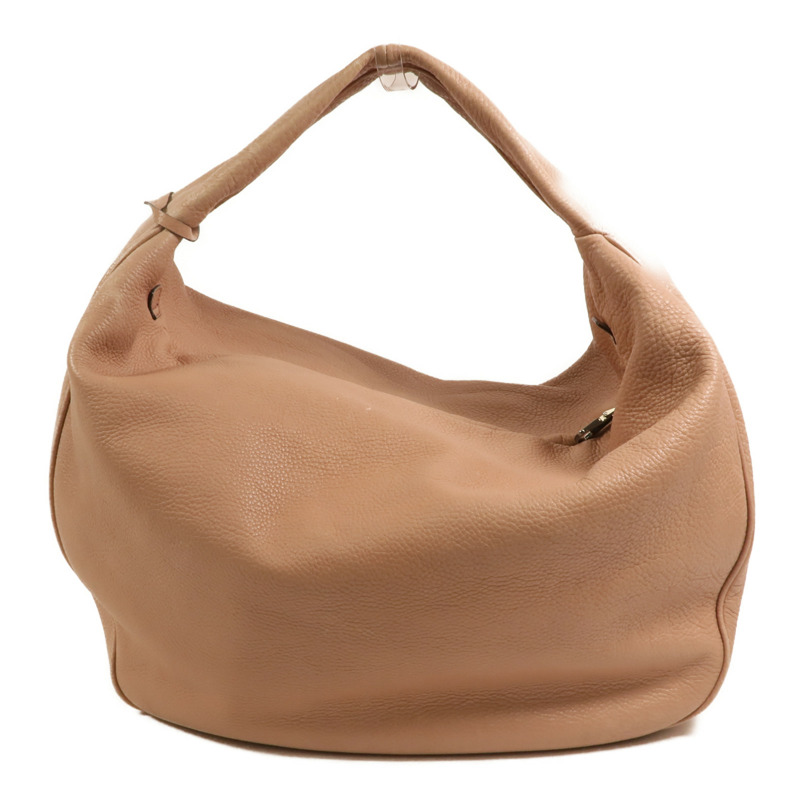 LOEWE 牛皮皮革Calle Lock Hobo銀扣肩背袋-1