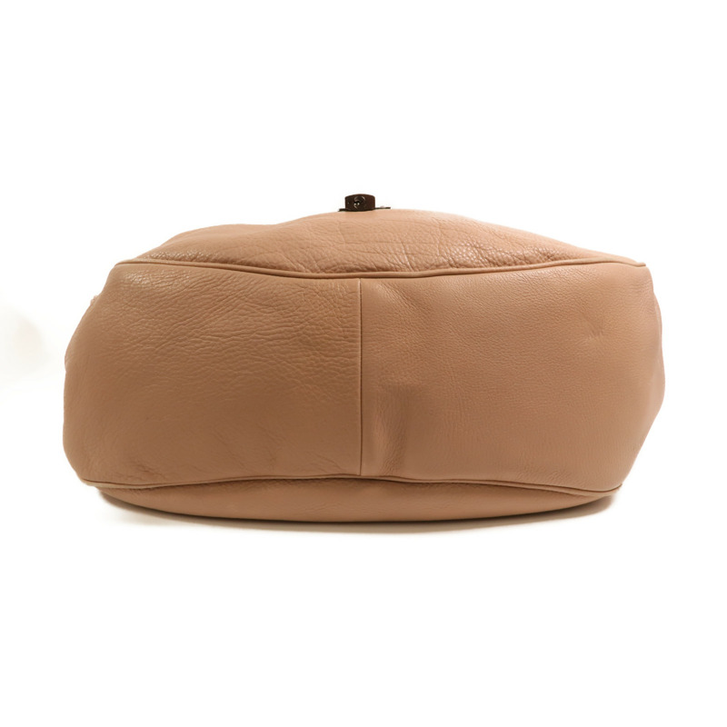 LOEWE 牛皮皮革Calle Lock Hobo銀扣肩背袋-3