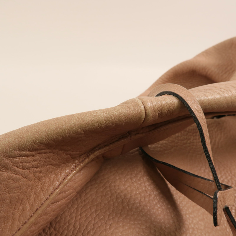 LOEWE 牛皮皮革Calle Lock Hobo銀扣肩背袋-15