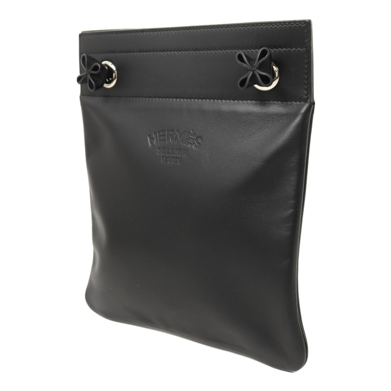 HERMES Swift皮革Mini Aline肩背袋Noir-2
