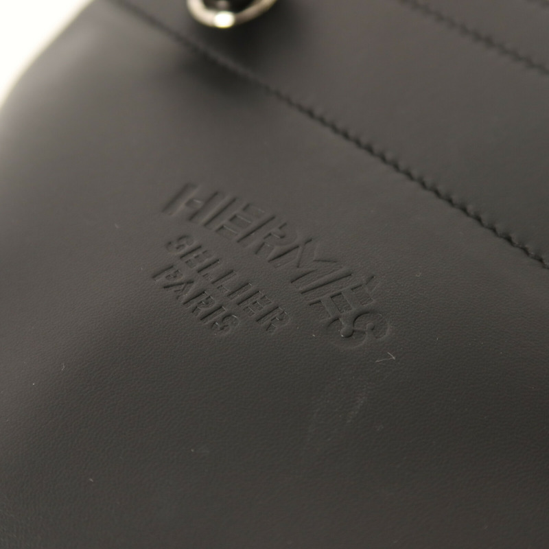 HERMES Swift皮革Mini Aline肩背袋Noir-10