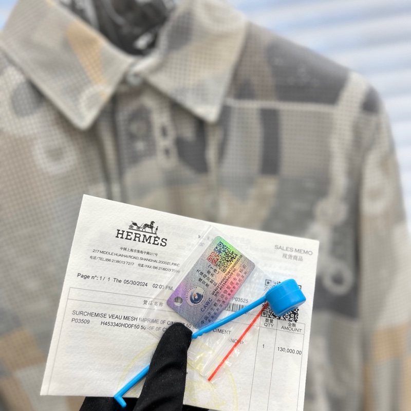 Hermes 爱马仕 男装秀款 全皮衬衫-5