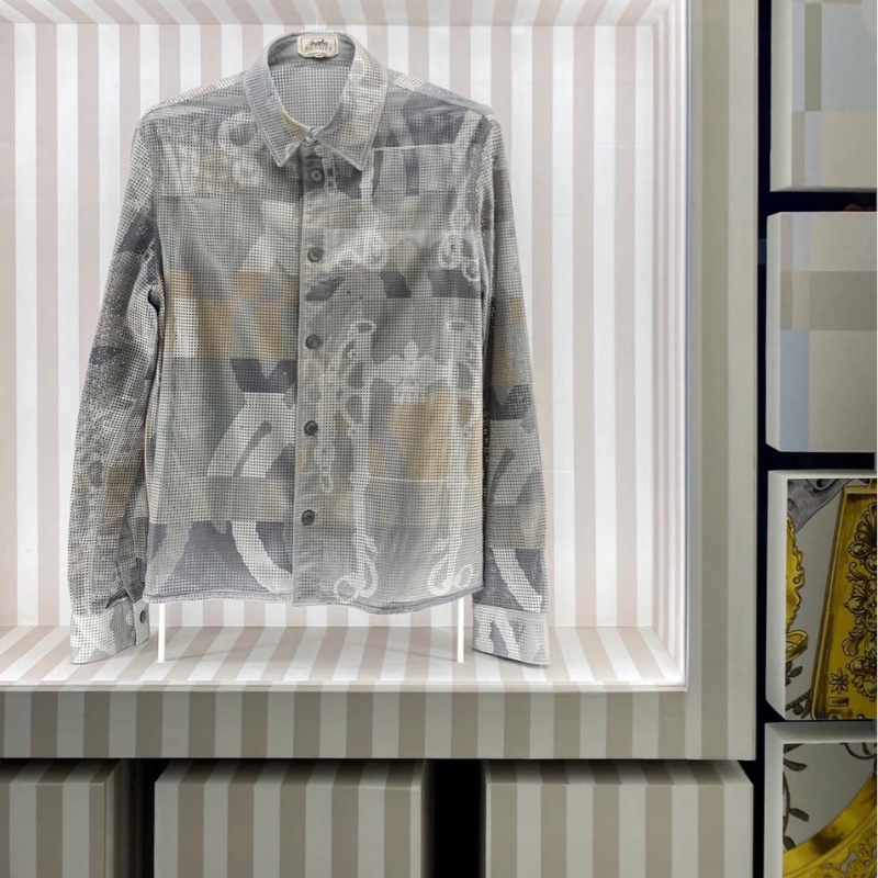 Hermes 爱马仕 男装秀款 全皮衬衫-6