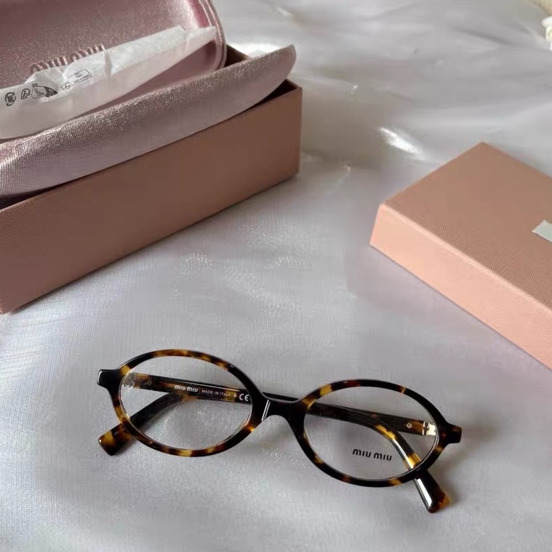 全新代購！Miumiu 玳瑁色 書呆子眼鏡 平光鏡（無藍光可換鏡片版）-0