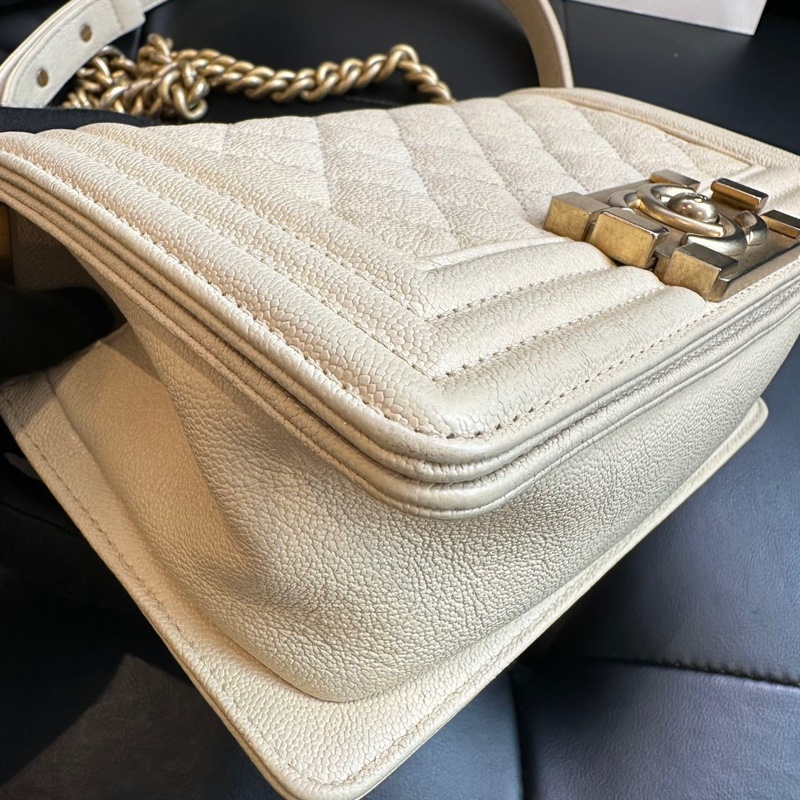 【超級新❗️全配】 Chanel Leboy20 荔枝牛皮 珠光白（專櫃228,800）-15