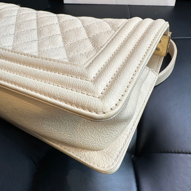 【超級新❗️全配】 Chanel Leboy20 荔枝牛皮 珠光白（專櫃228,800）-18