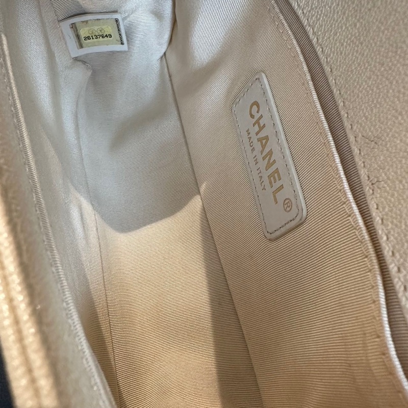 【超級新❗️全配】 Chanel Leboy20 荔枝牛皮 珠光白（專櫃228,800）-24