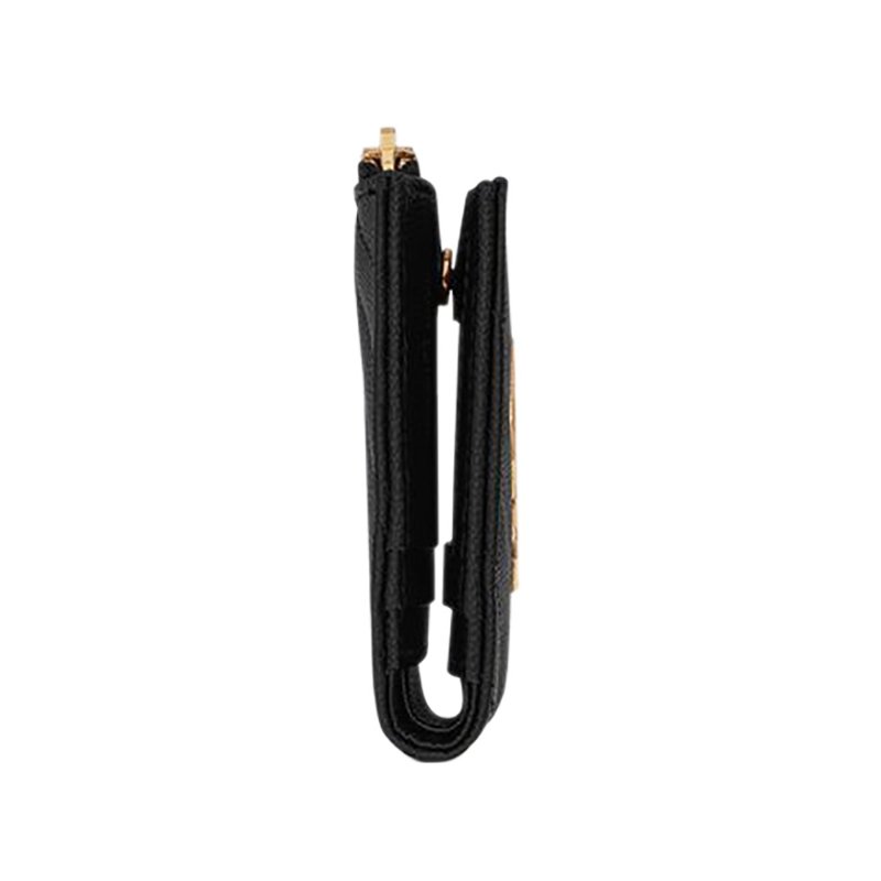 Saint Laurent Monogram In Grain De Poudre Embossed Leather Bi-Fold Wallet Black/Gold-575879-BOW01-1000(新款白色盒)-3