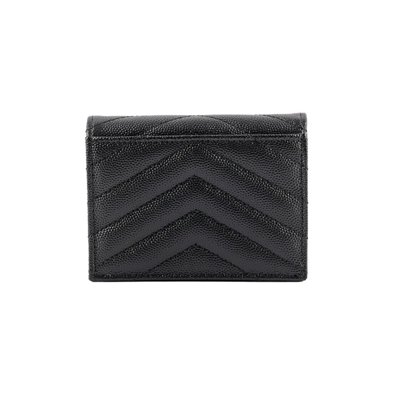 Saint Laurent Cassandre Matelassé Wallet for Women in Black - 668290-BOWA1-1000 (新款白色盒)-2