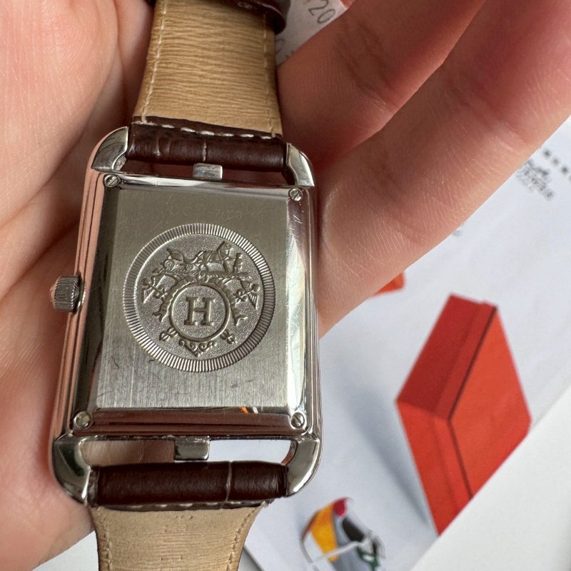 💖沉穩百搭 HERMES Cape Cod 深棕色手錶-6