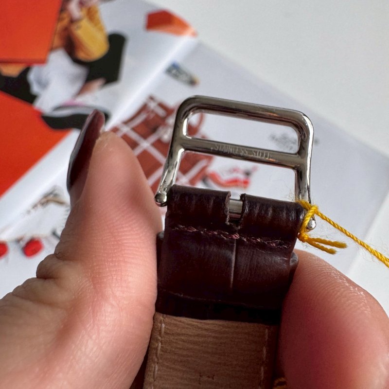 💖沉穩百搭 HERMES Cape Cod 深棕色手錶-7