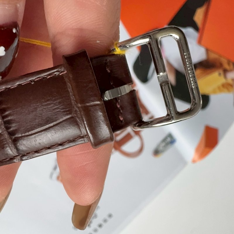 💖沉穩百搭 HERMES Cape Cod 深棕色手錶-8