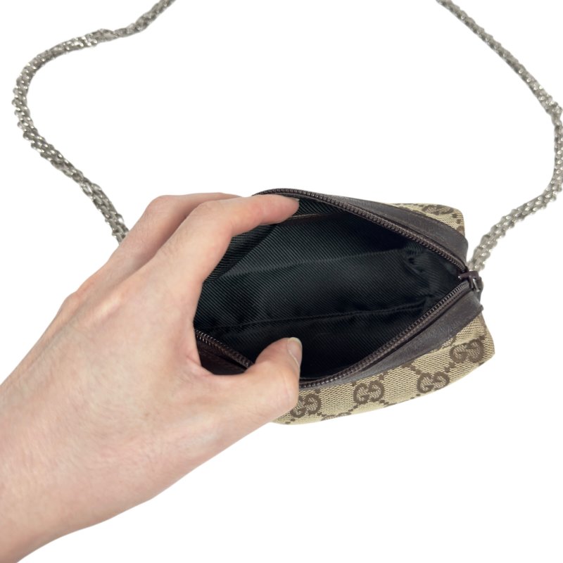 GUCCI *自加鏈>送無品牌扣+無品牌鏈帶* 斜揹 迷你小包-14