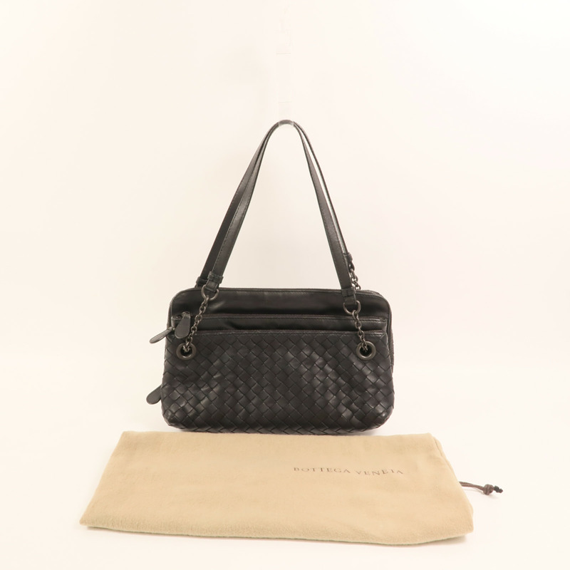BOTTEGA VENETA 牛皮皮革Shoulder Bag鏈帶肩背袋-10