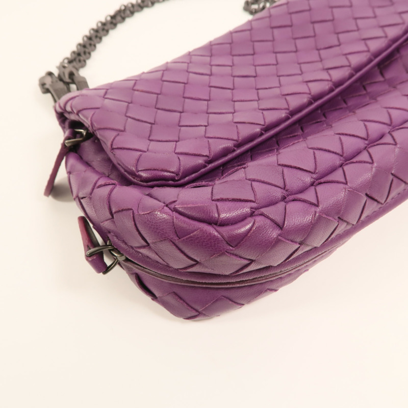 BOTTEGA VENETA 牛皮皮革Shoulder Bag鏈帶肩背袋-11