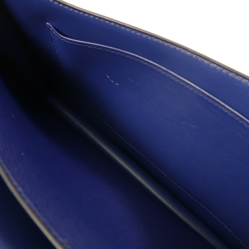 HERMES Epsom皮革Constance Elan肩背袋Bleu Saphir-5