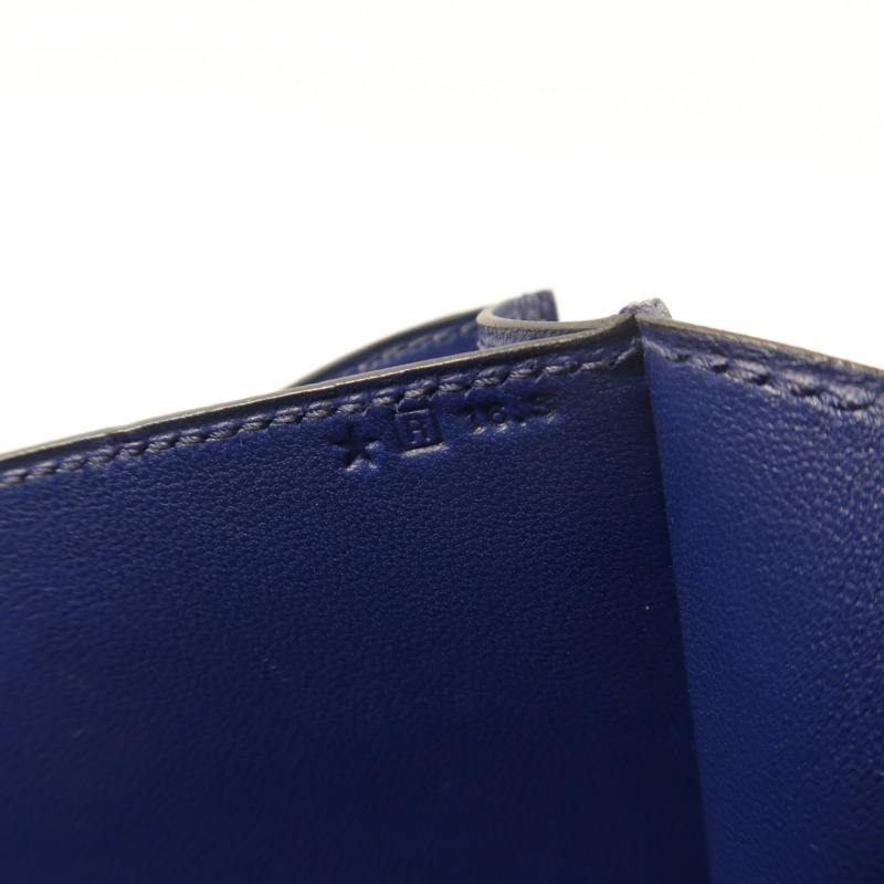 HERMES Epsom皮革Constance Elan肩背袋Bleu Saphir-7