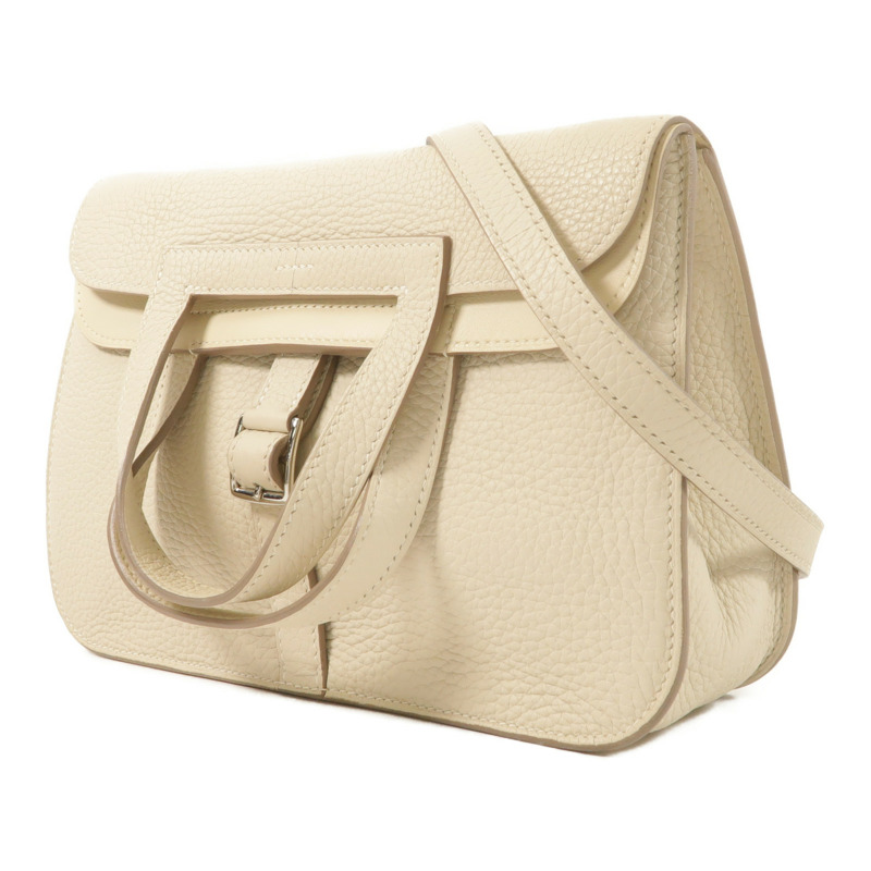 HERMES 牛皮皮革Halzan 25手挽肩背兩用袋Craie-2