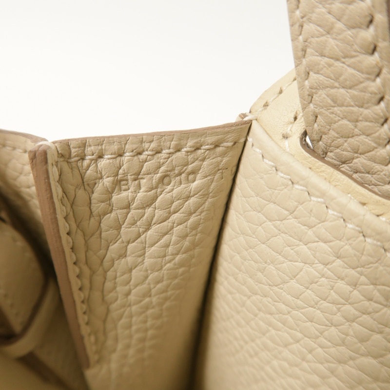 HERMES 牛皮皮革Halzan 25手挽肩背兩用袋Craie-7