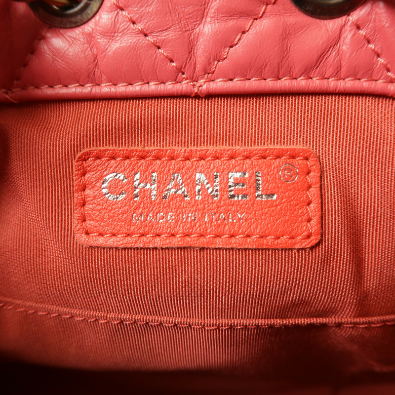 CHANEL 牛皮皮革Gabrielle Backpack鏈帶肩背袋-5