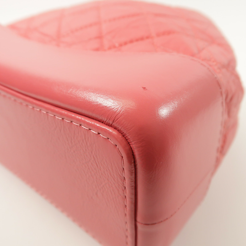 CHANEL 牛皮皮革Gabrielle Backpack鏈帶肩背袋-9