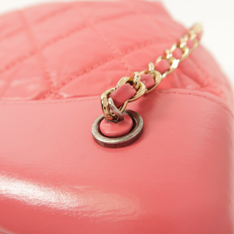 CHANEL 牛皮皮革Gabrielle Backpack鏈帶肩背袋-14